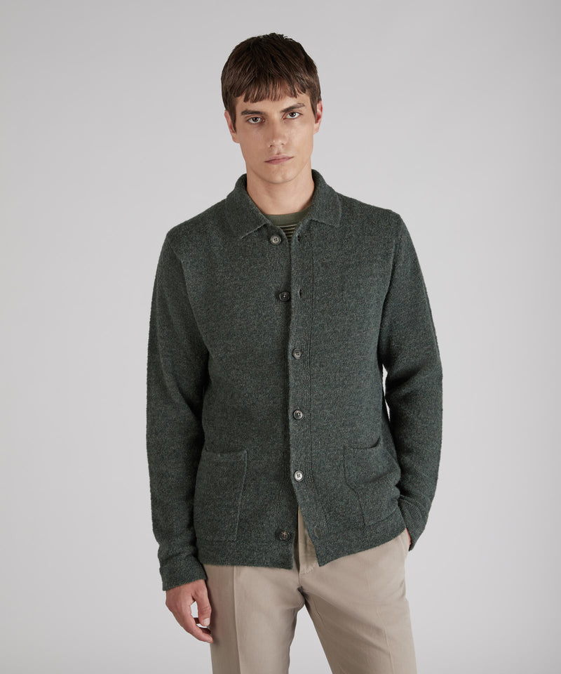 Slowear Overshirt In Bouclé Di Lana E Lana Geelong