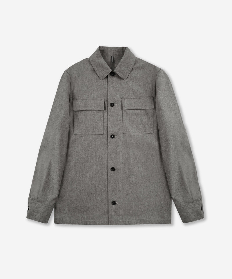 Slowear Overshirt in flanella di lana e cashmere