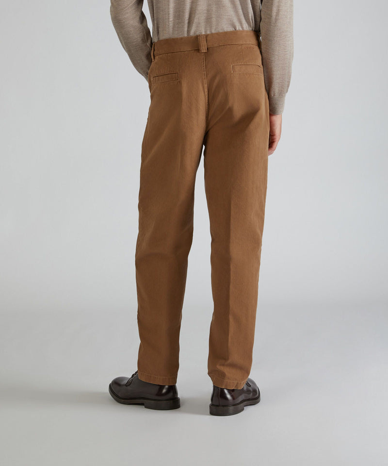 Slowear Pantalone Carrot Fit In Chevron Di Cotone