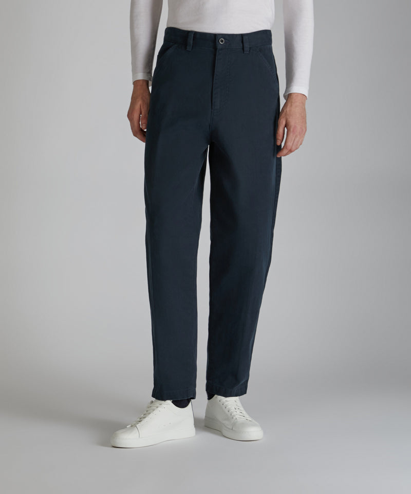 Slowear Pantalone Carrot Fit In Chevron Di Cotone