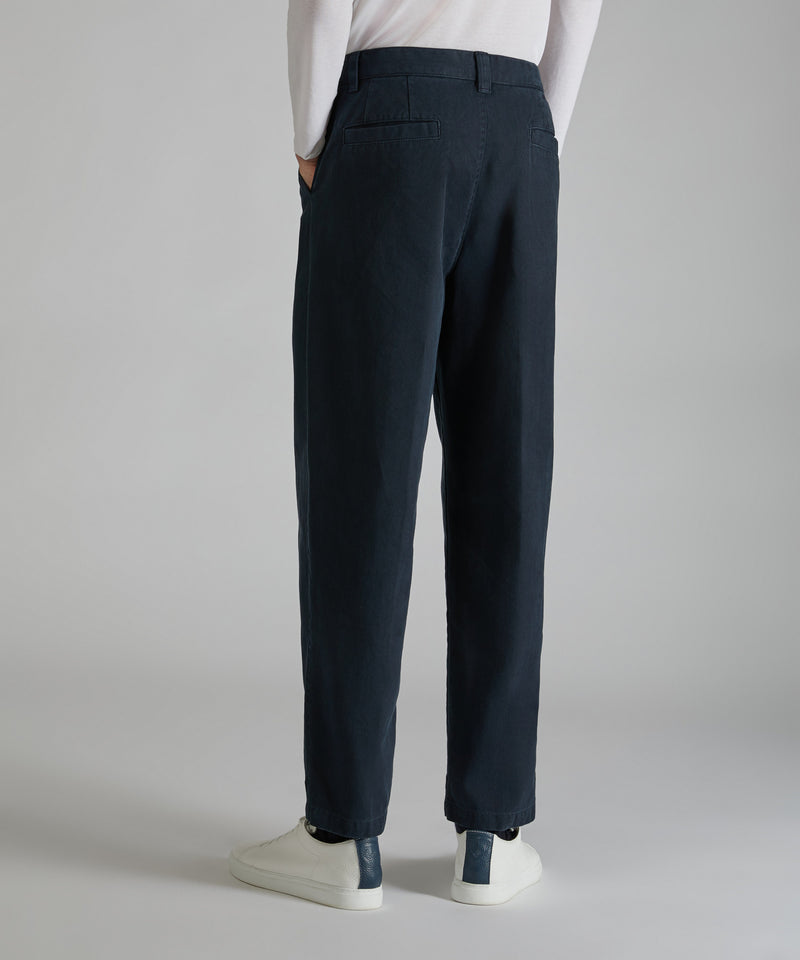 Slowear Pantalone Carrot Fit In Chevron Di Cotone