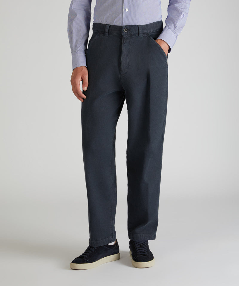 Slowear Pantalone Carrot Fit In Cotone Canvas