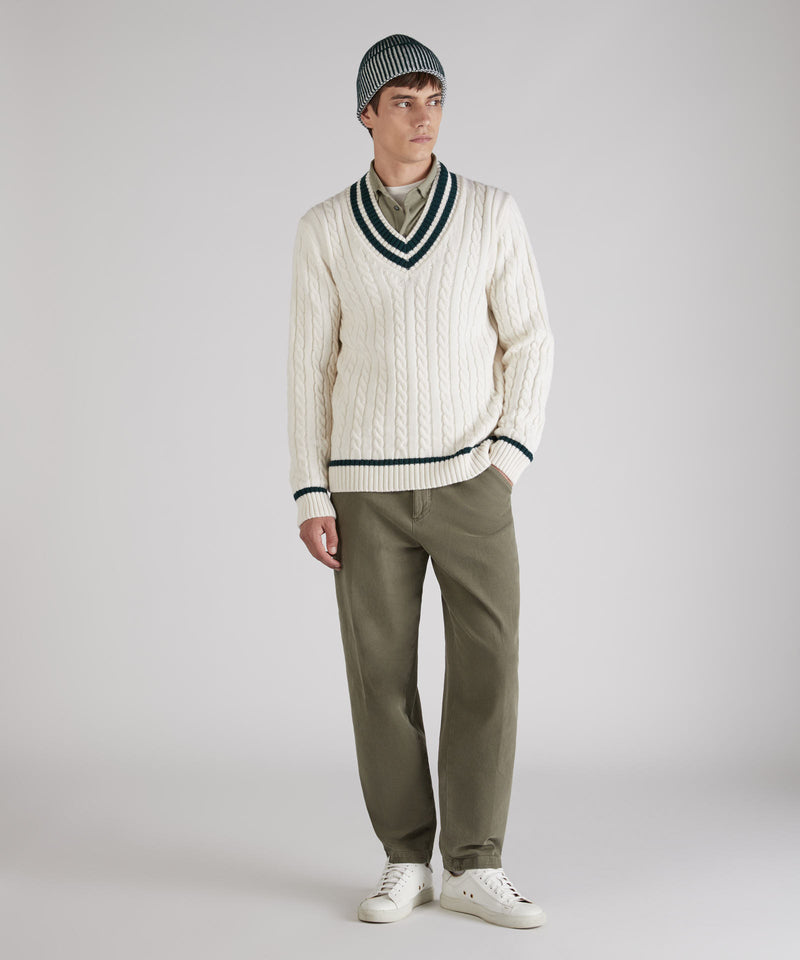 Slowear Pantalone Carrot Fit In Cotone Canvas