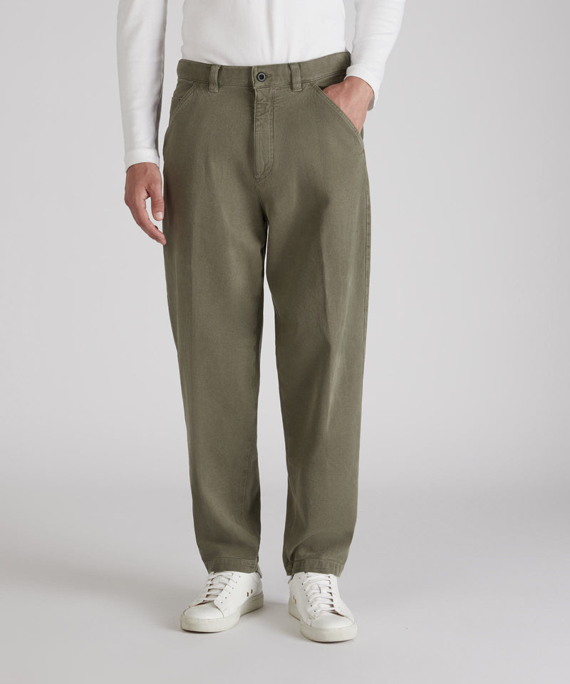 Slowear Pantalone Carrot Fit In Cotone Canvas