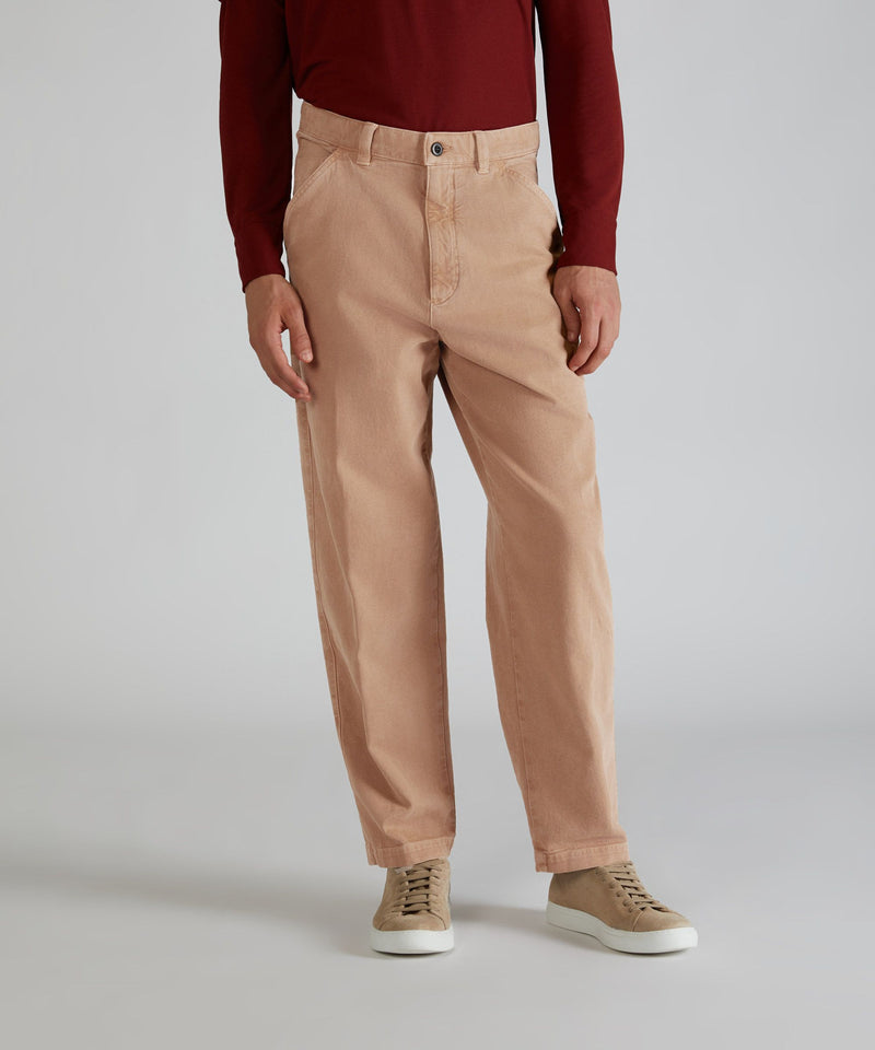 Slowear Pantalone Carrot Fit In Cotone Canvas