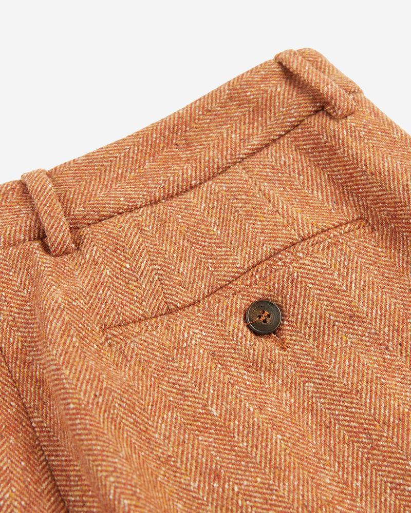 Slowear Pantalone Regular In Chevron Di Misto Lana