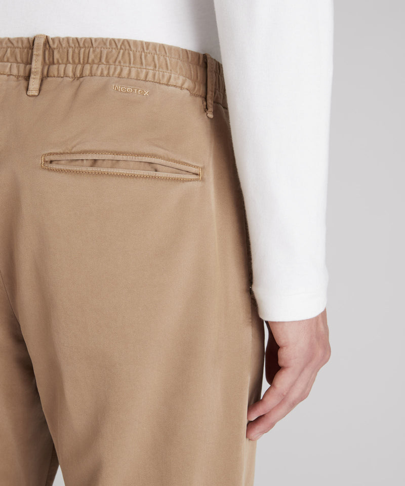 Slowear Pantalone Slim Fit In Raso Di Cotone