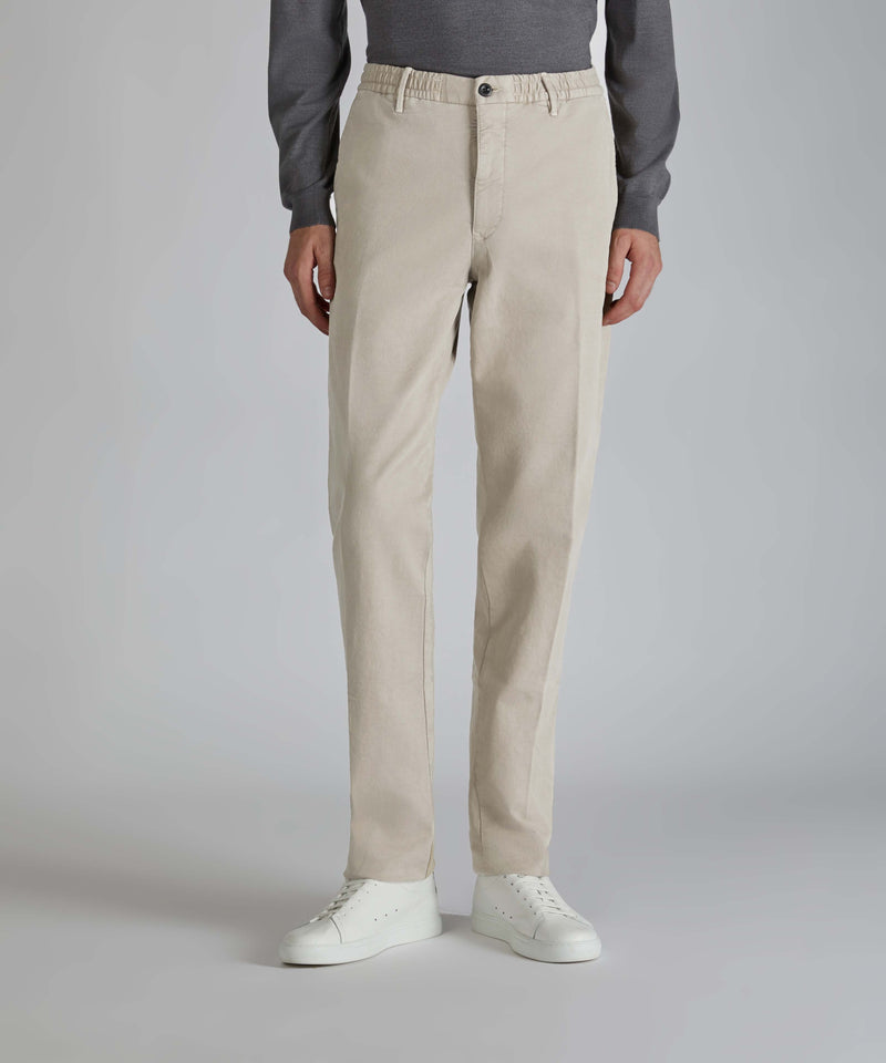 Slowear Pantalone Slim Fit In Satin Di Cotone