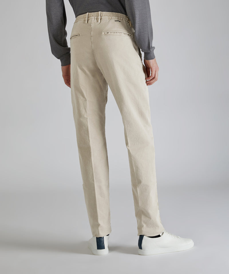 Slowear Pantalone Slim Fit In Satin Di Cotone