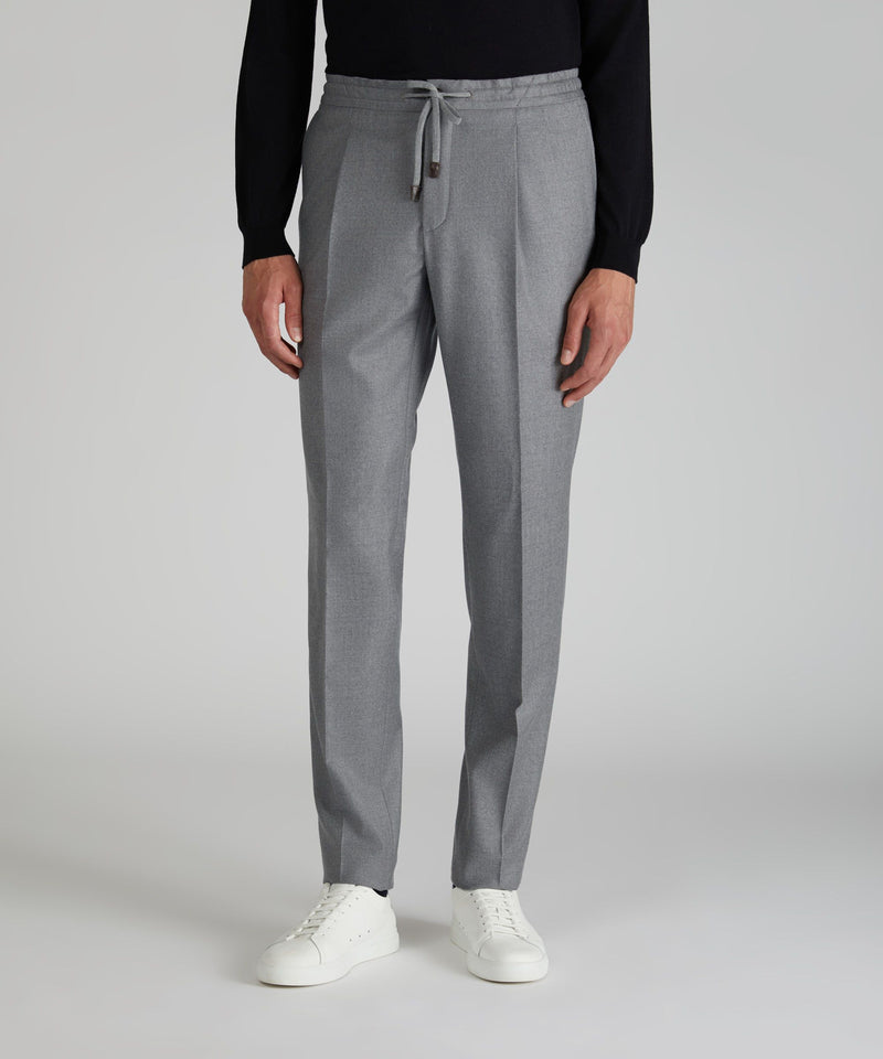 Slowear Pantalone Tapered Fit In Flanella
