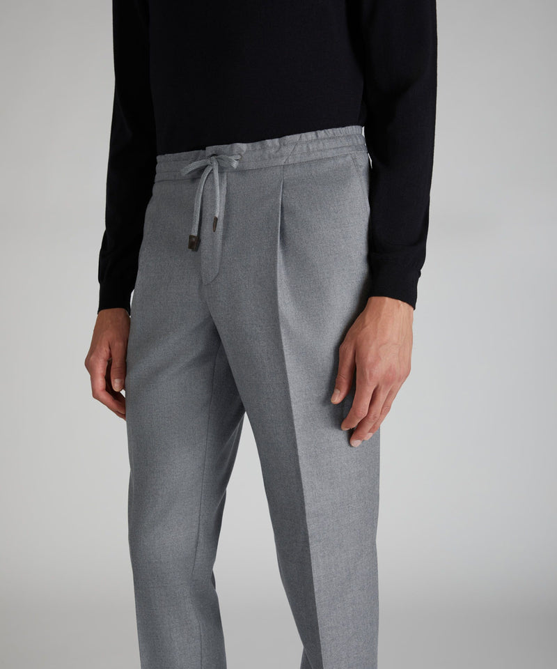 Slowear Pantalone Tapered Fit In Flanella