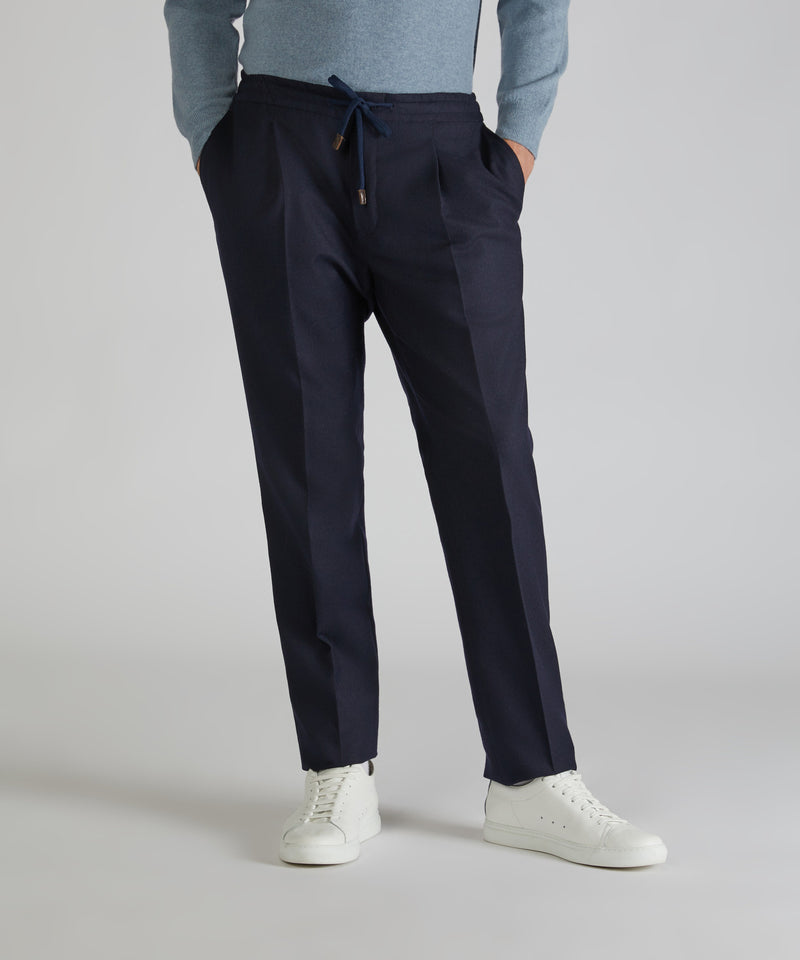 Slowear Pantalone Tapered Fit In Flanella