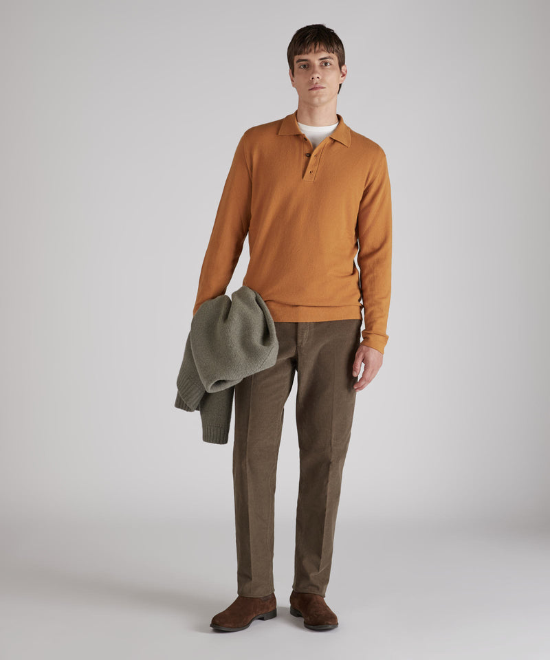 Slowear Polo Slim Fit In Lana E Cashmere