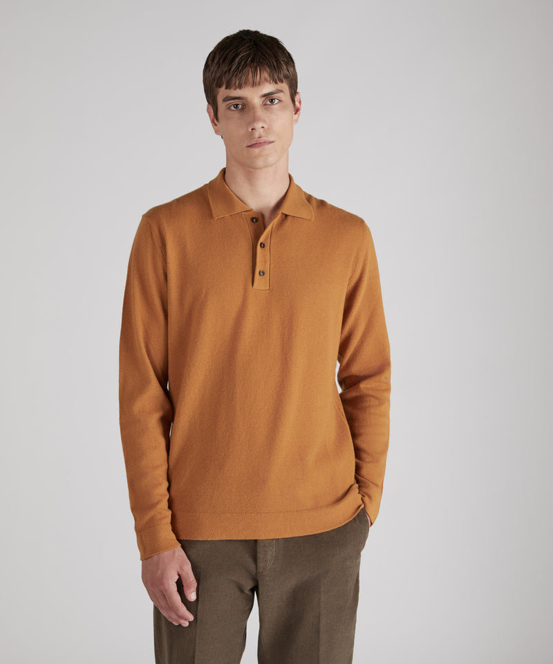 Slowear Polo Slim Fit In Lana E Cashmere