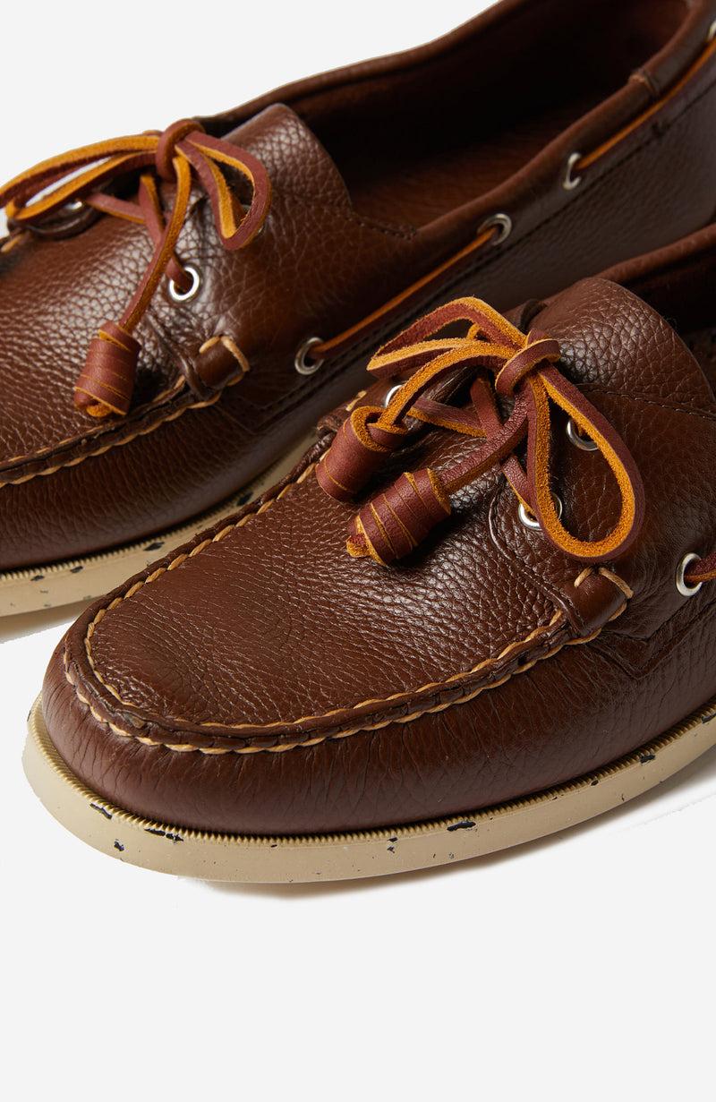 Slowear Scarpa Da Barca In Pelle Martellata