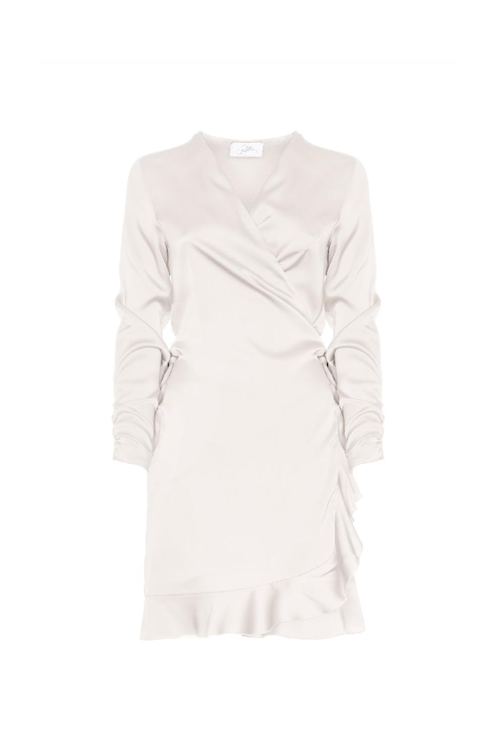 Soallure ABITO CORTO CON INCROCIO A PORTAFOGLIO IN RASO