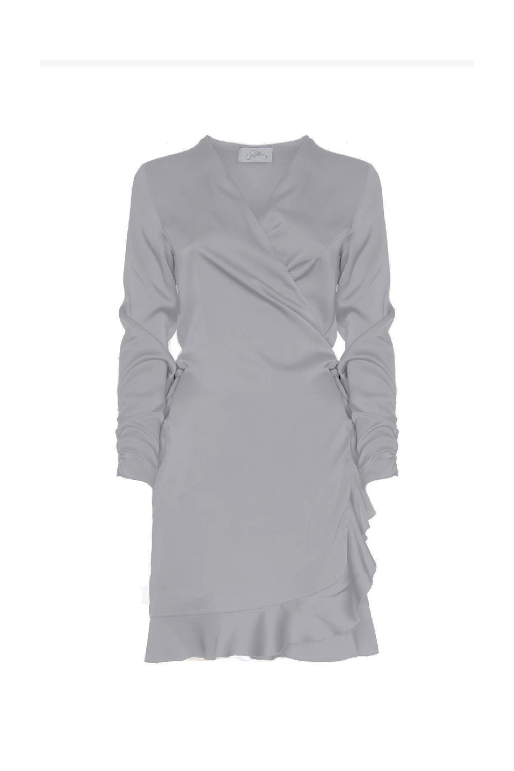 Soallure ABITO CORTO CON INCROCIO A PORTAFOGLIO IN RASO