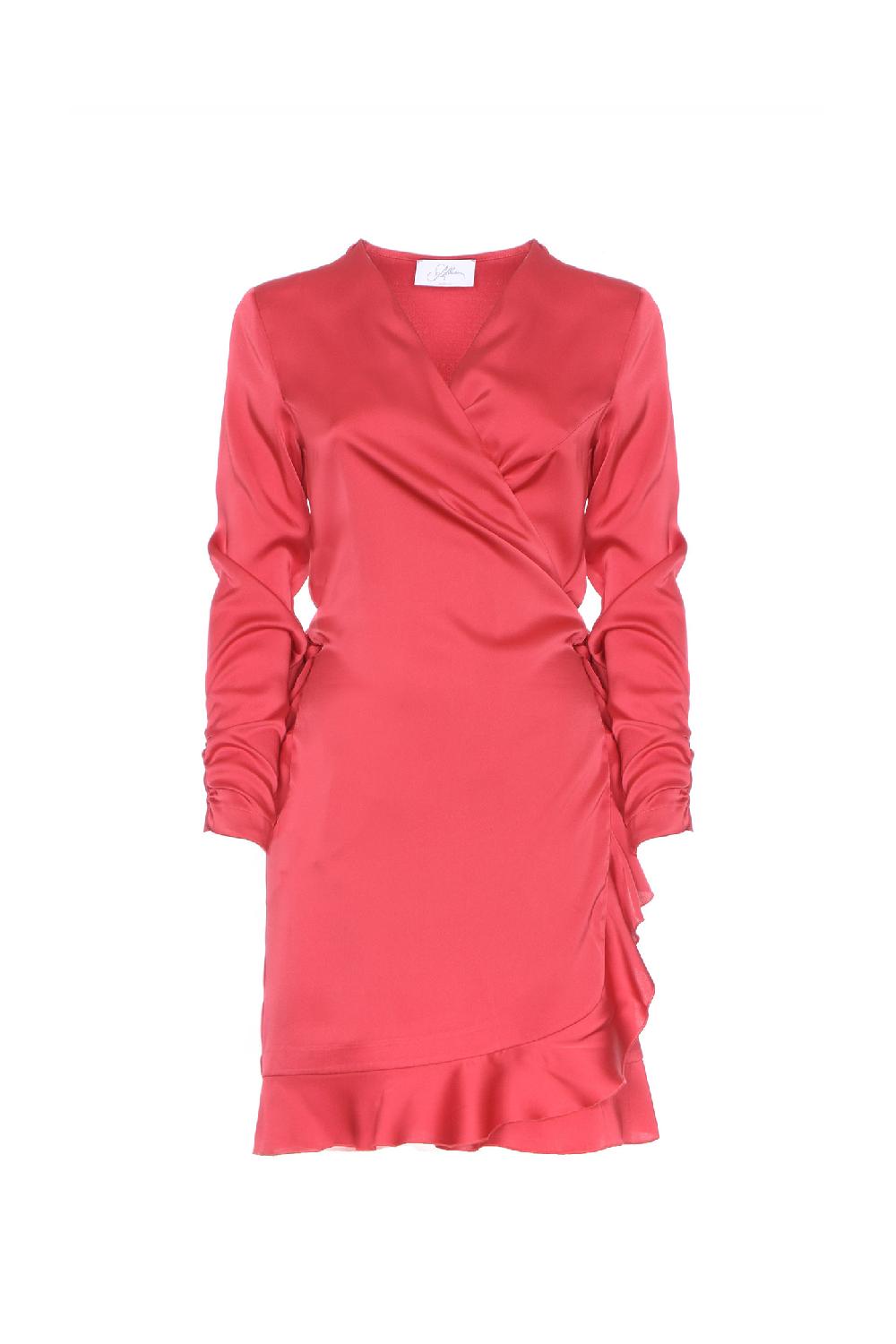 Soallure ABITO CORTO CON INCROCIO A PORTAFOGLIO IN RASO