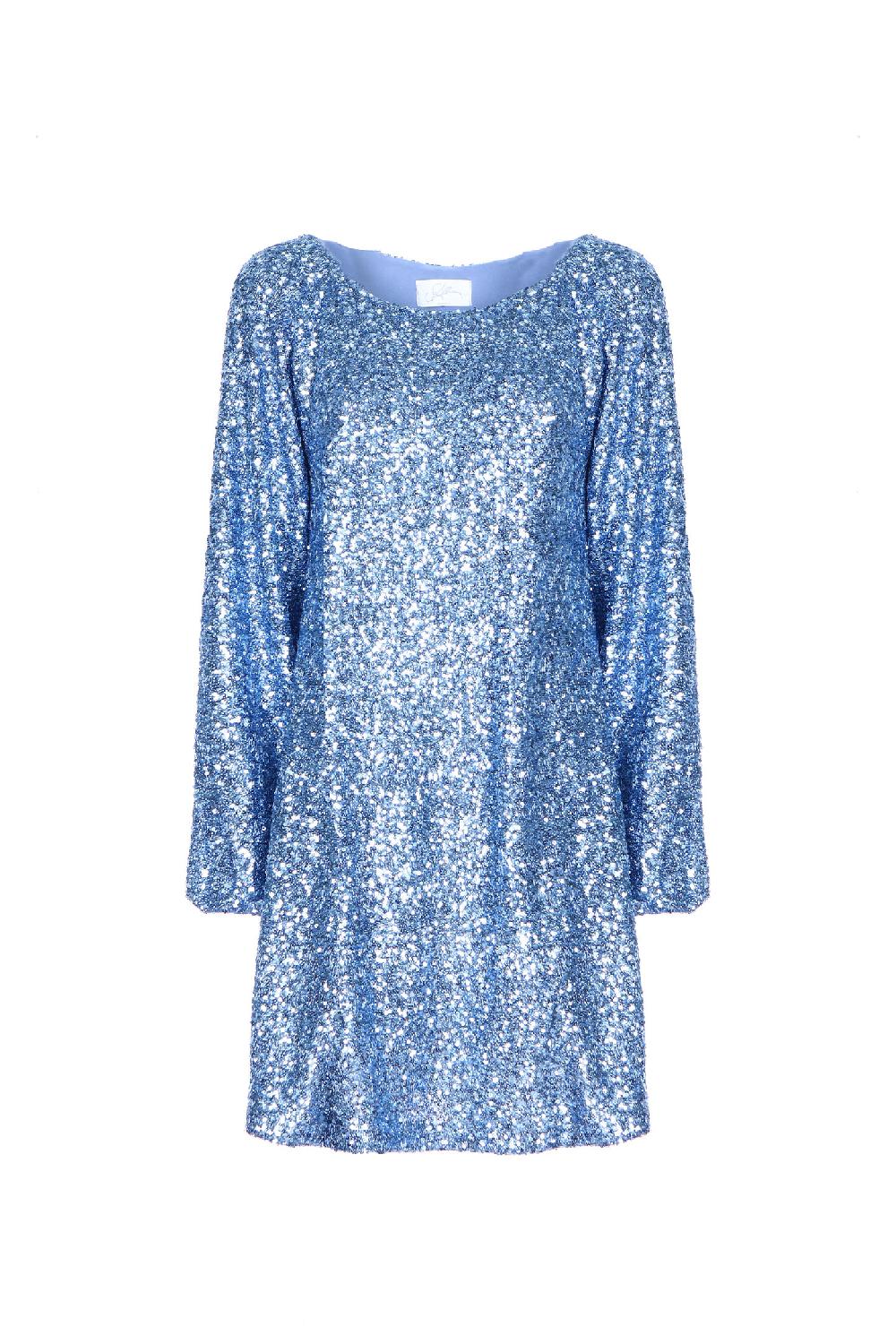 Soallure ABITO TUNICA CON SCOLLO A BARCHETTA PAILLETTES