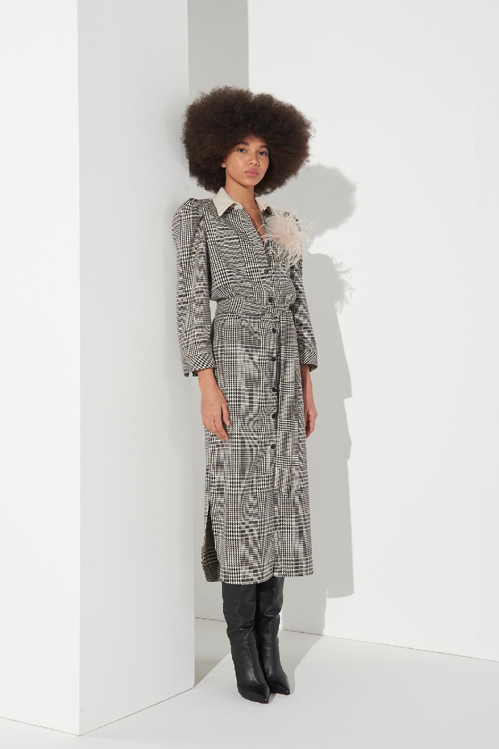 Soallure CHEMISIER LONGUETTE CON COLLETTO IN CONTRASTO