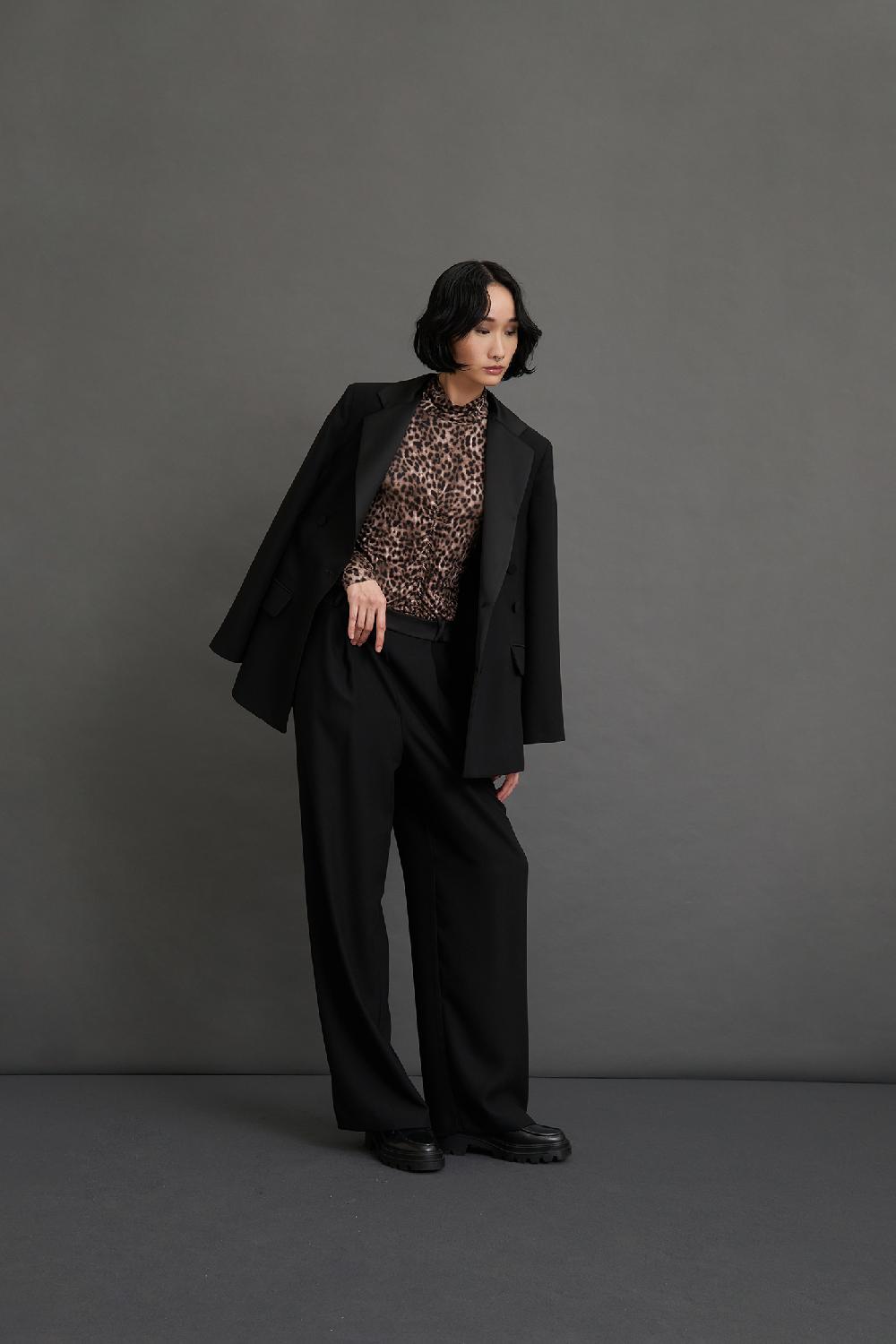 Soallure PANTALONE BOY CON BANDA LATERALE IN RASO SATIN