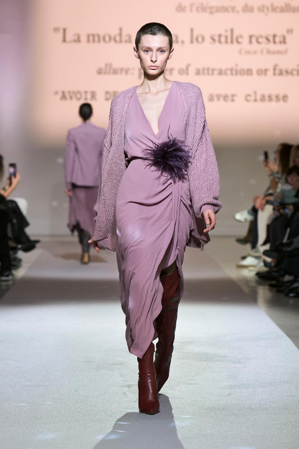 Soallure ABITO AD INCROCIO MIDI IN GEORGETTE