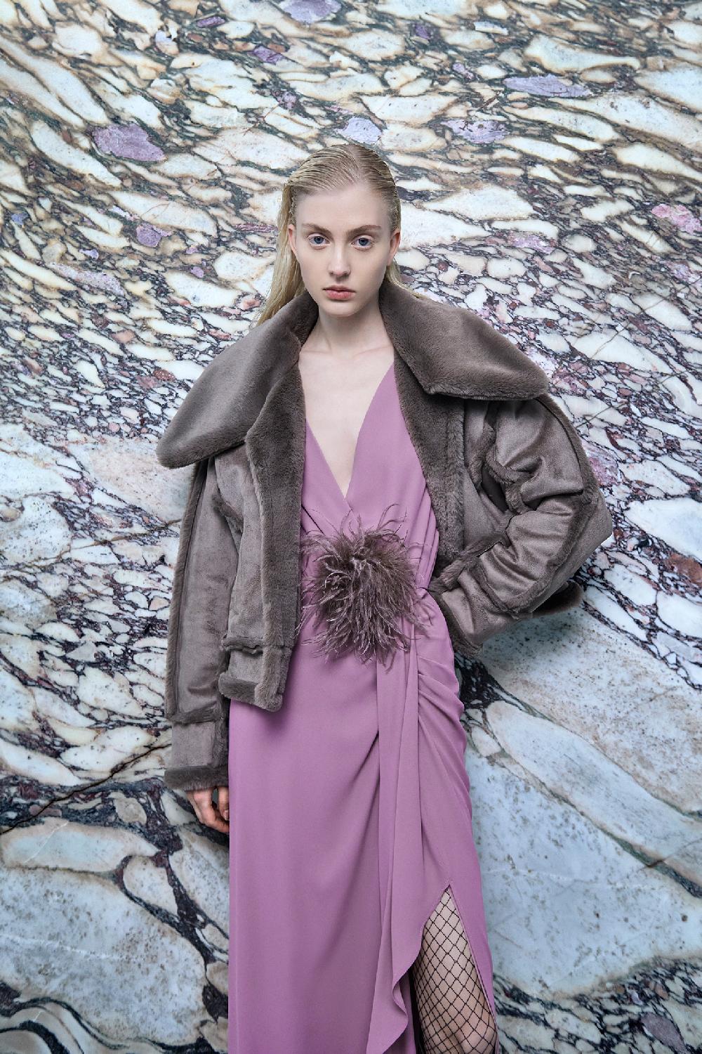 Soallure ABITO AD INCROCIO MIDI IN GEORGETTE