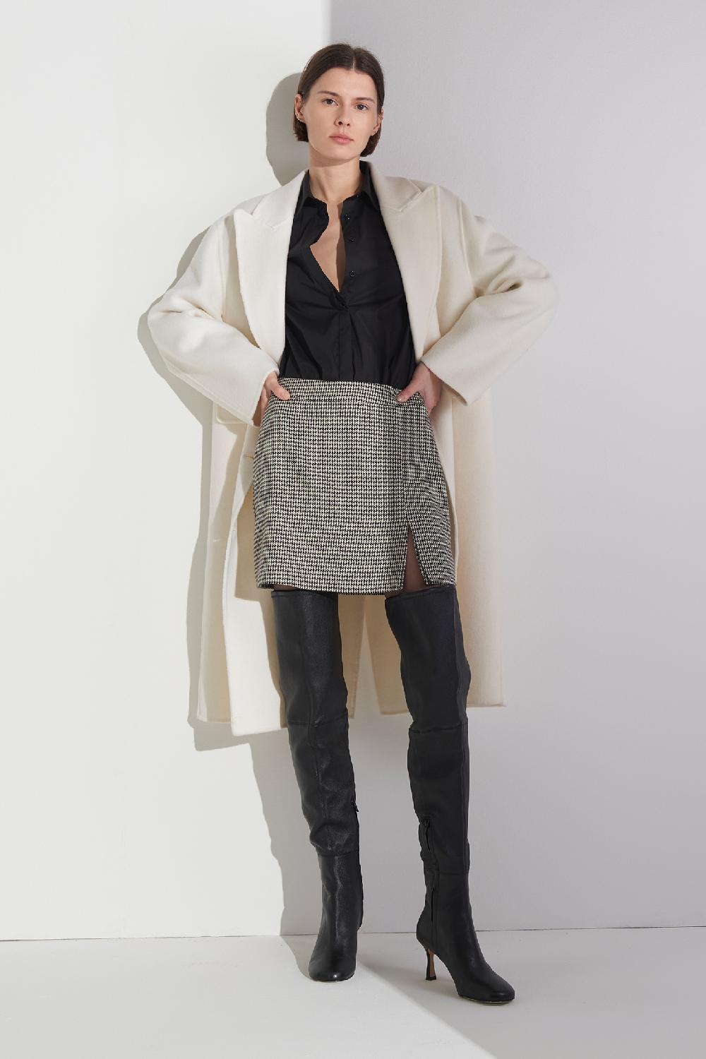 Soallure ABITO CAMICIA CON TESSUTI A CONTASTO