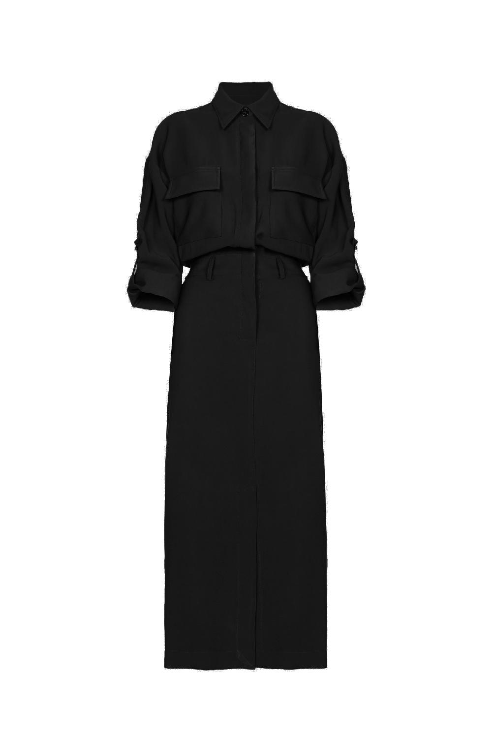 Soallure ABITO CHEMISIER MIDI IN TENCEL