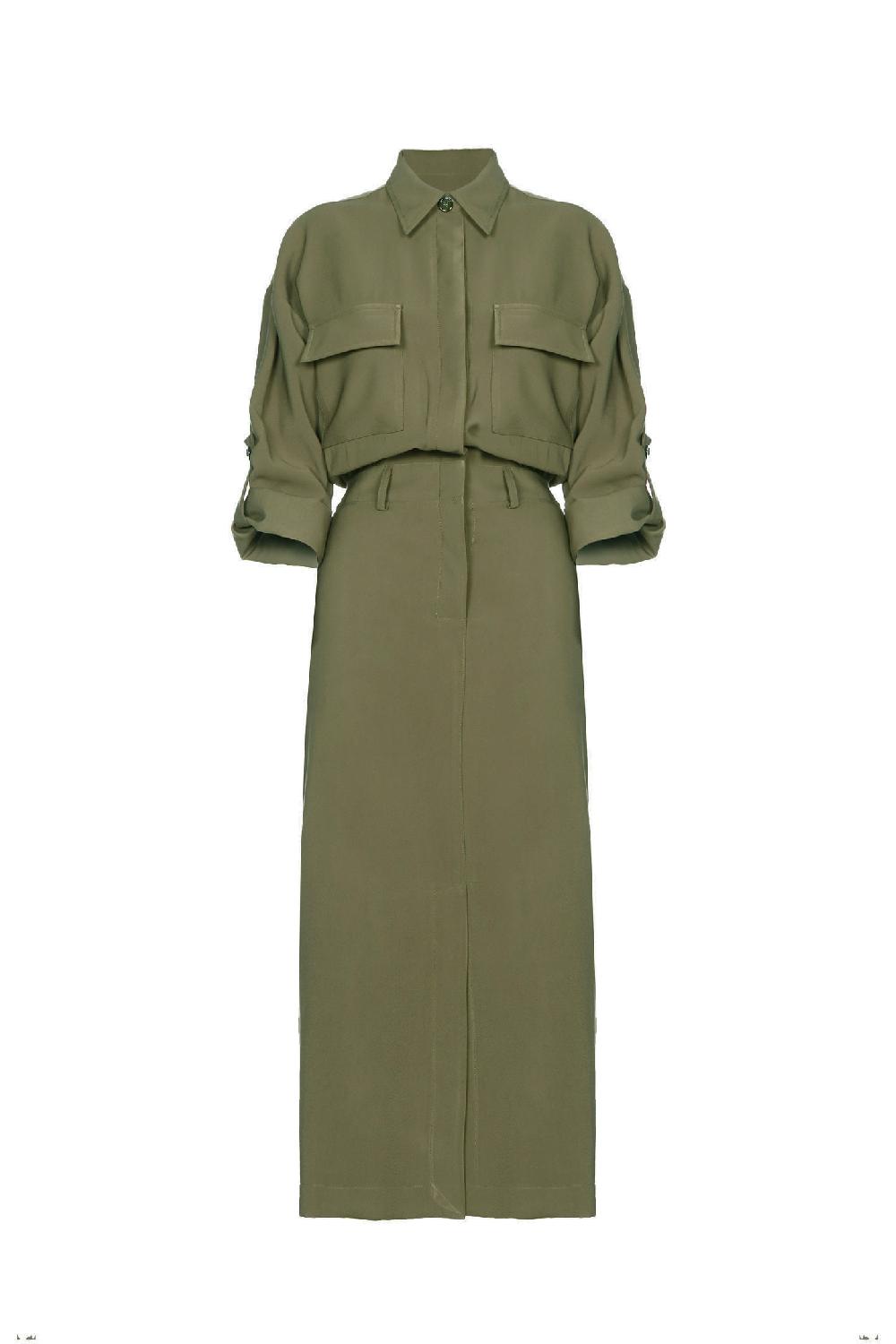 Soallure ABITO CHEMISIER MIDI IN TENCEL