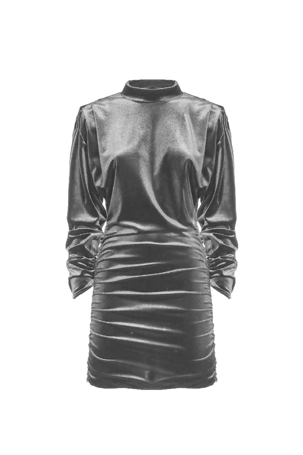 Soallure ABITO CORTO COLLO ALTO IN VELLUTO