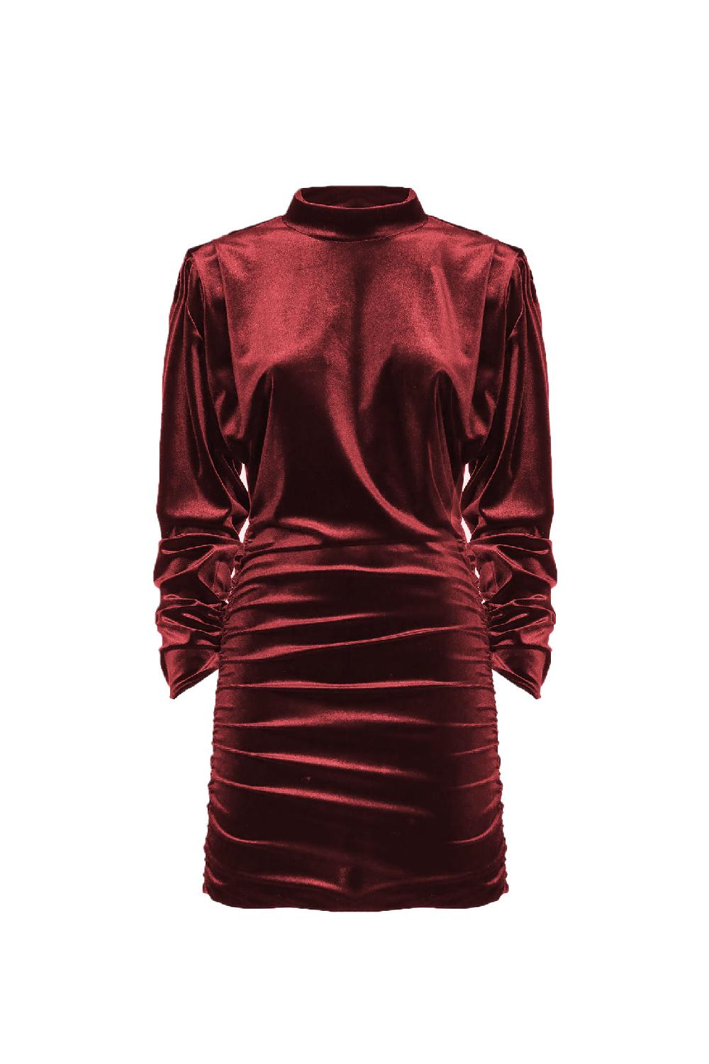 Soallure ABITO CORTO COLLO ALTO IN VELLUTO