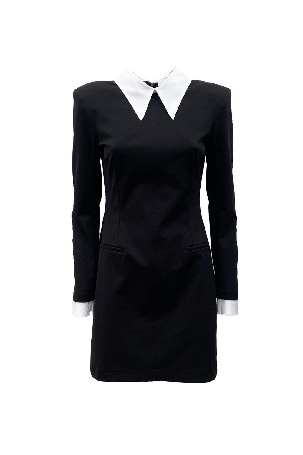 Soallure ABITO CORTO CON COLLETTO IN CONTRASTO