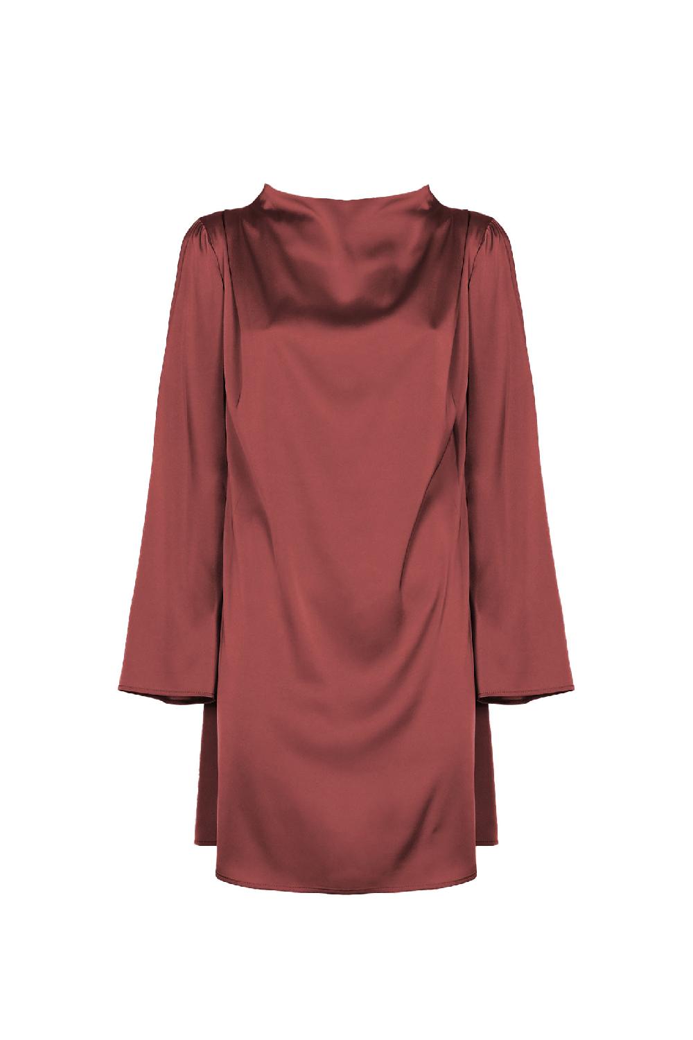 Soallure ABITO CORTO CON COLLO A CRATERE IN RASO