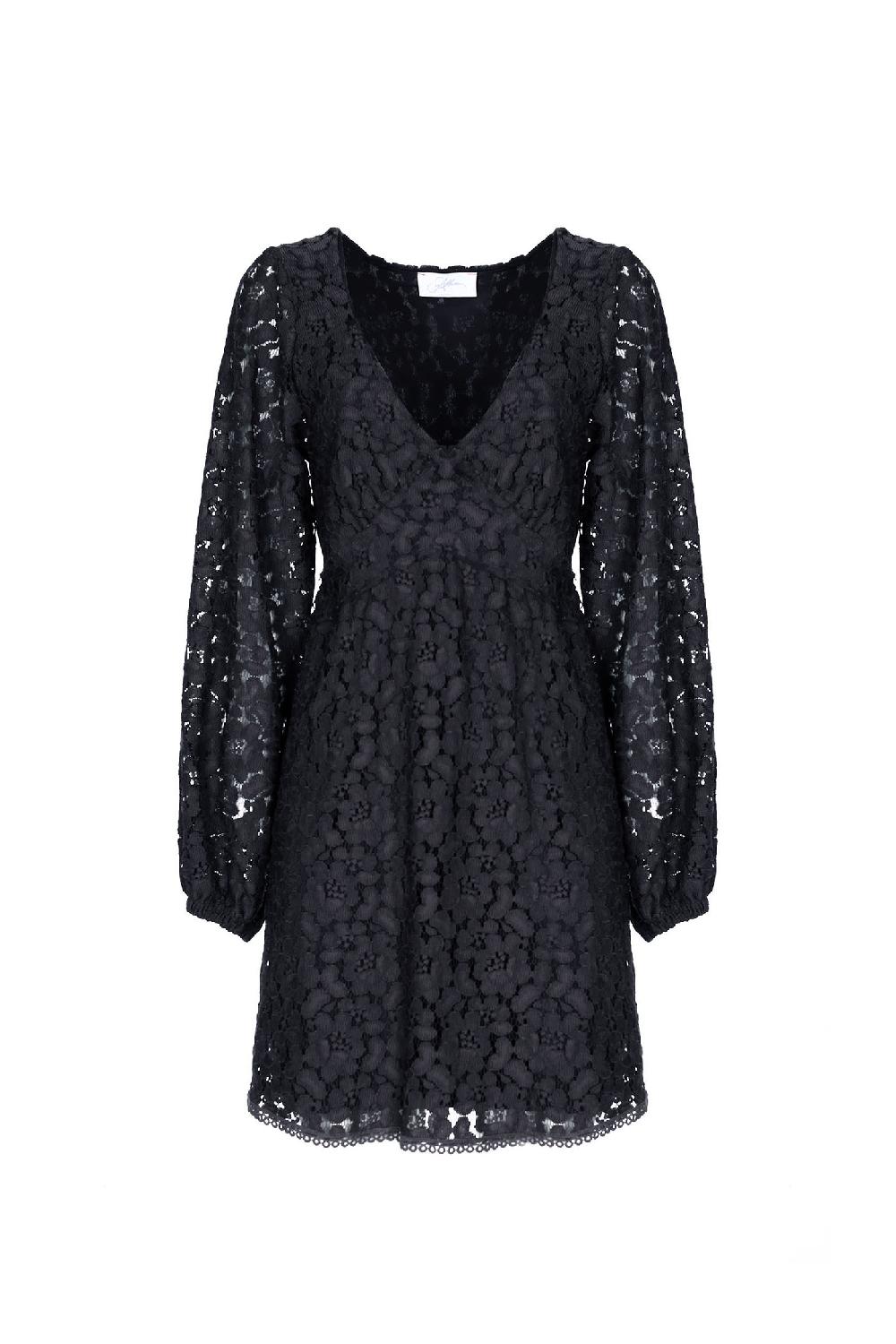 Soallure ABITO CORTO CON SCOLLO A V IN PIZZO