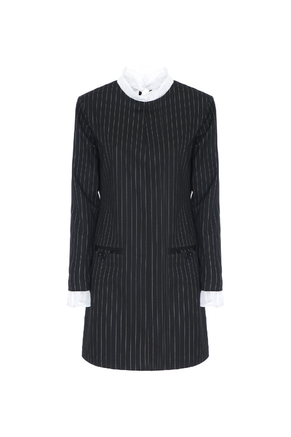 Soallure ABITO CORTO GESSATO CON COLLO IN ORGANZA