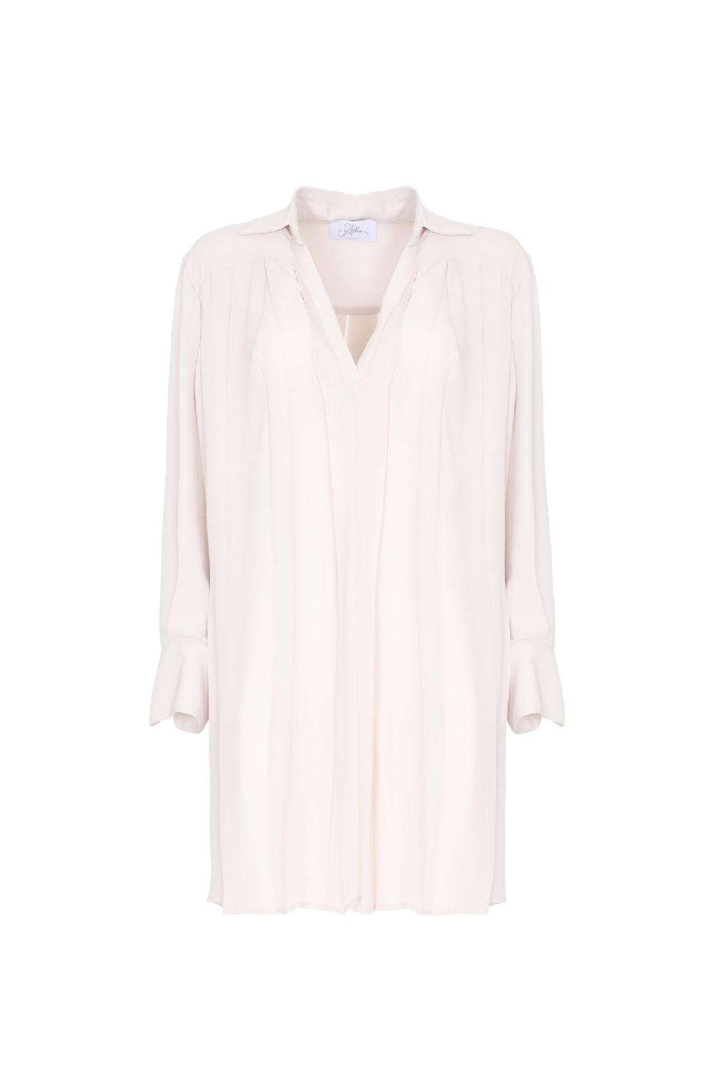 Soallure ABITO CORTO PLISSÉ CON COLLO A CAMICIA