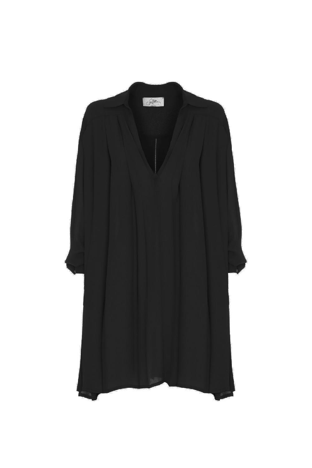 Soallure ABITO CORTO PLISSÉ CON COLLO A CAMICIA