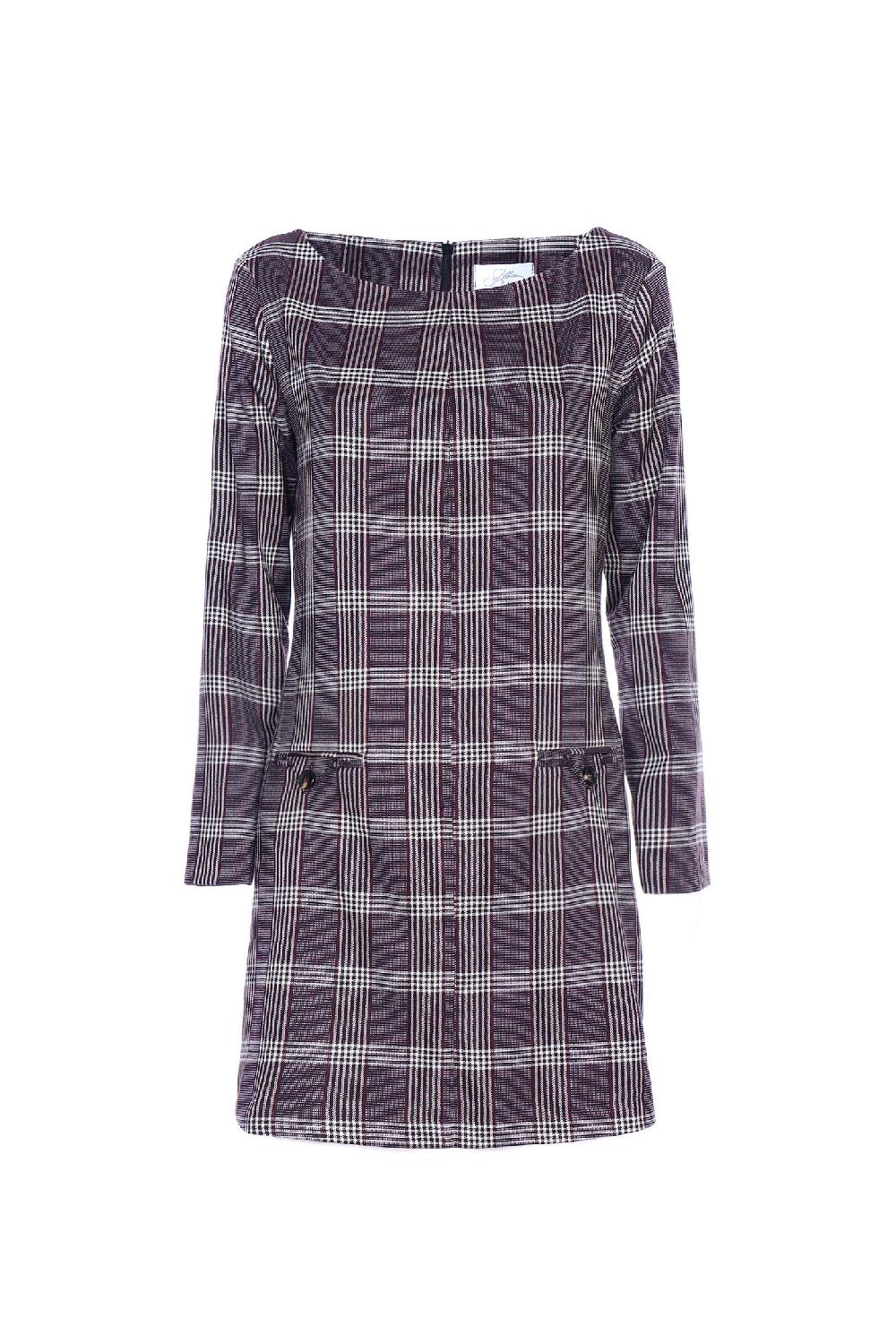 Soallure ABITO CORTO SCOLLO A BARCA FANTASIA