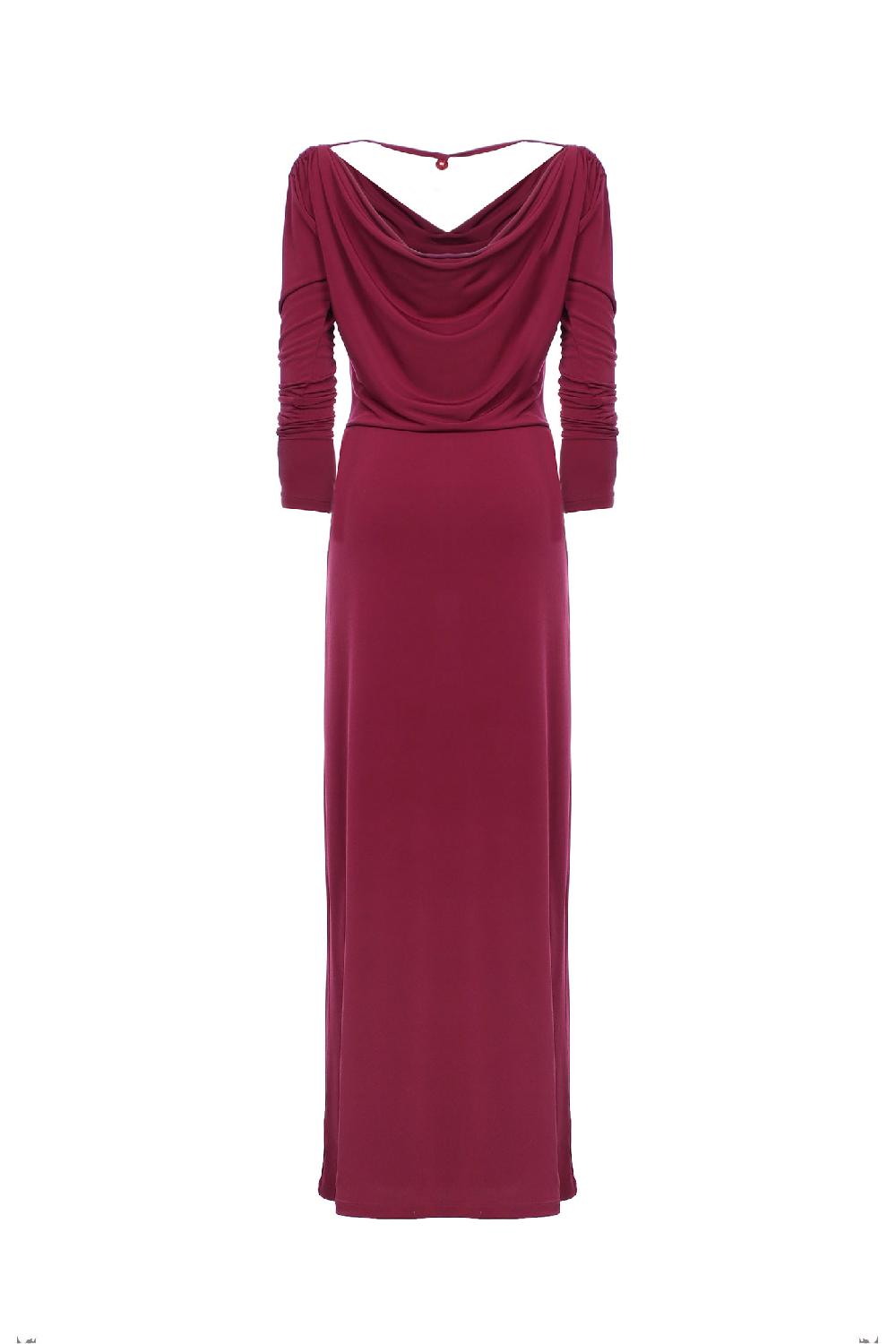 Soallure ABITO LUNGO CON SCOLLO DRAPPEGGIATO