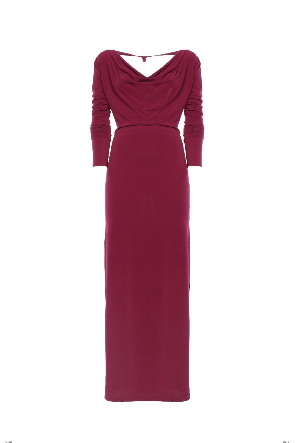 Soallure ABITO LUNGO CON SCOLLO DRAPPEGGIATO