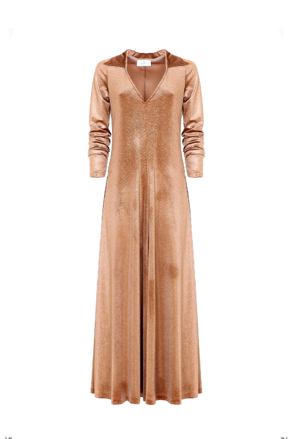 Soallure ABITO LUNGO SVASATO CON COLLETTO A POLO