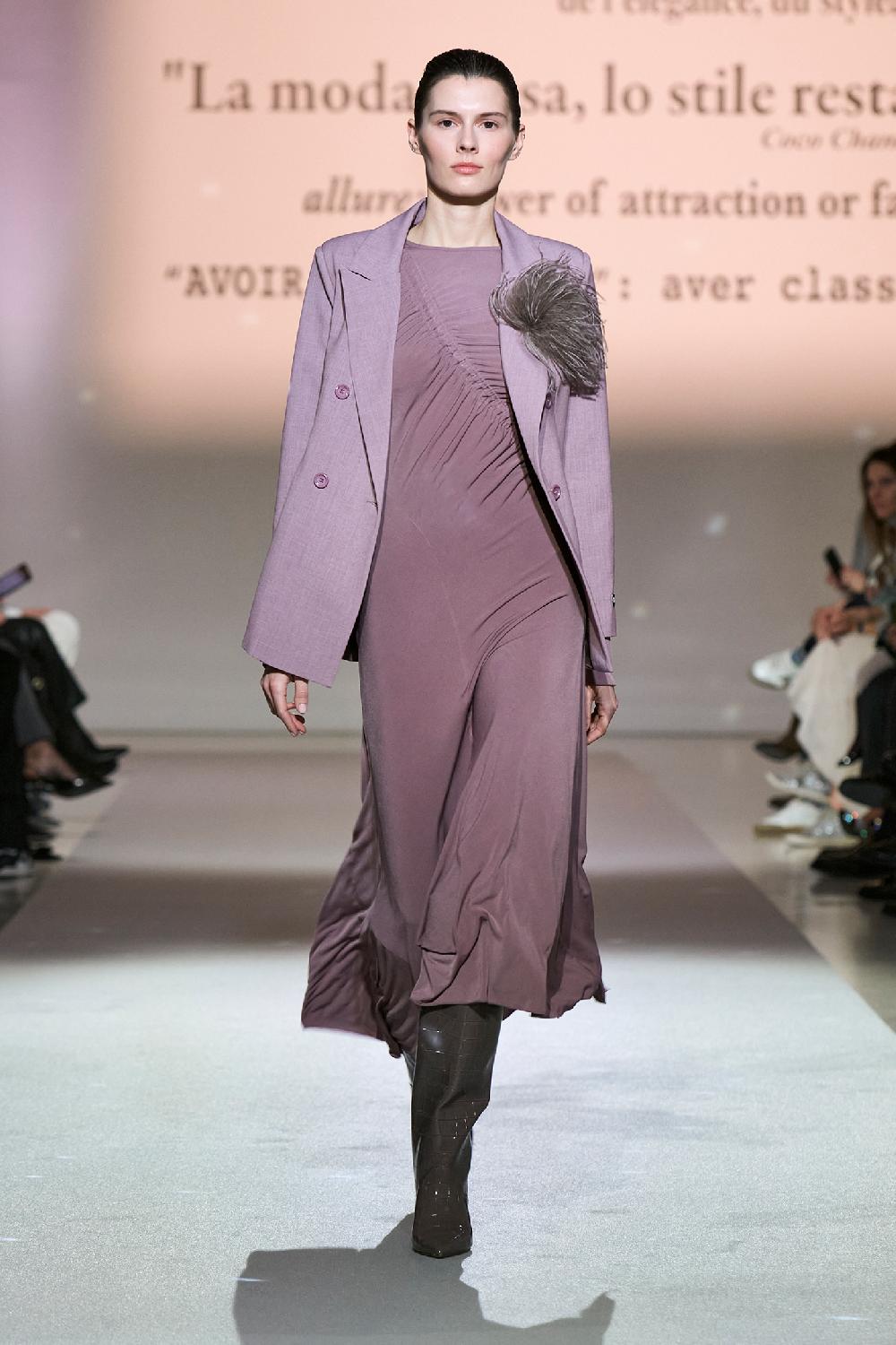 Soallure ABITO MIDI ASIMMETRICO IN JERSEY