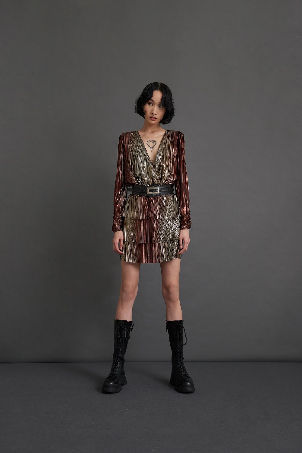 Soallure BODY CON SCOLLO A V PROFONDO MULTICOLOR