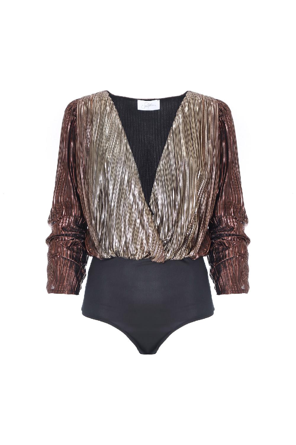 Soallure BODY CON SCOLLO A V PROFONDO MULTICOLOR