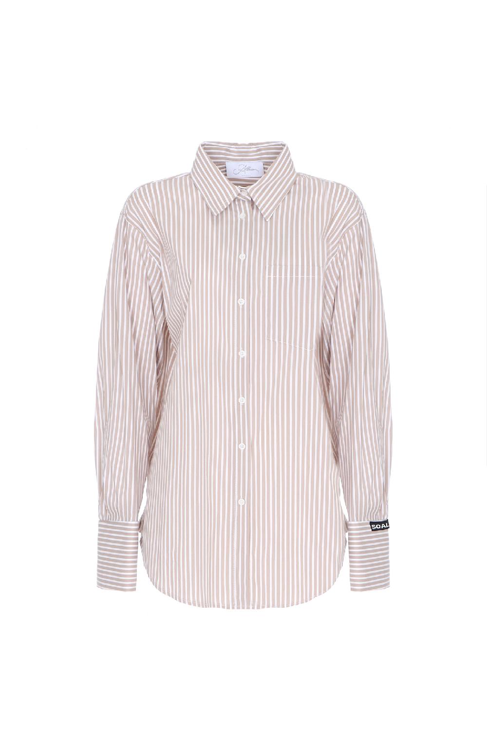 Soallure CAMICIA OVER IN COTONE A RIGHE