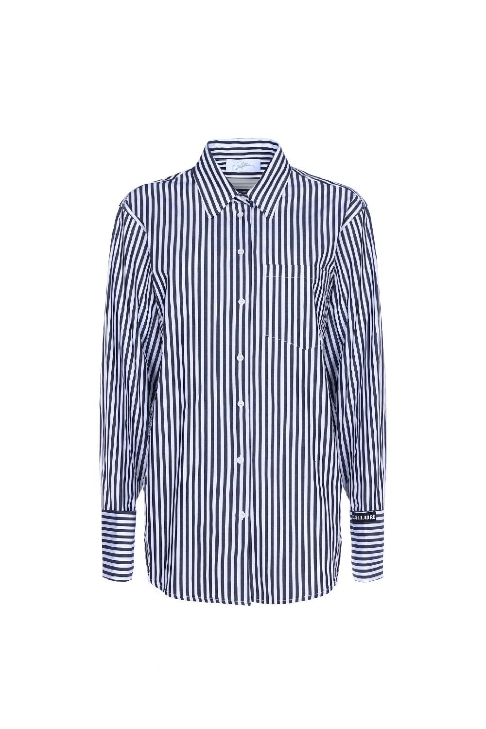 Soallure CAMICIA OVER IN COTONE A RIGHE