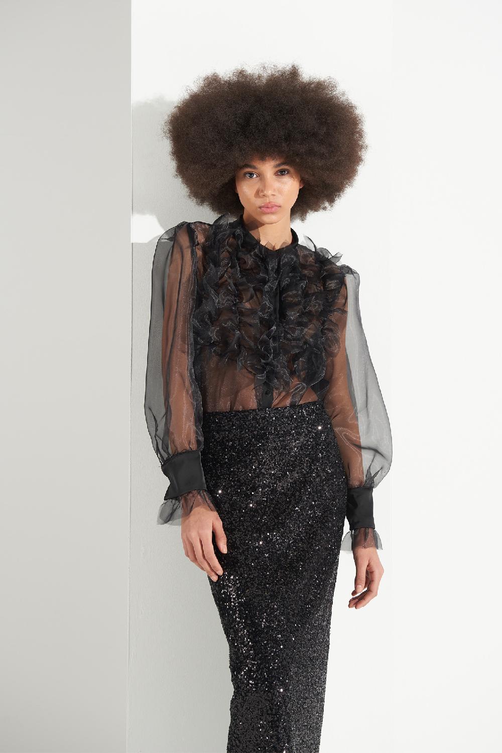 Soallure CAMICIA ROUCHES ORGANZA