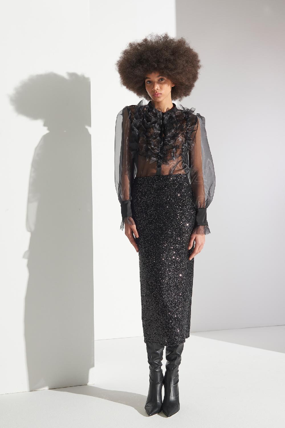 Soallure CAMICIA ROUCHES ORGANZA