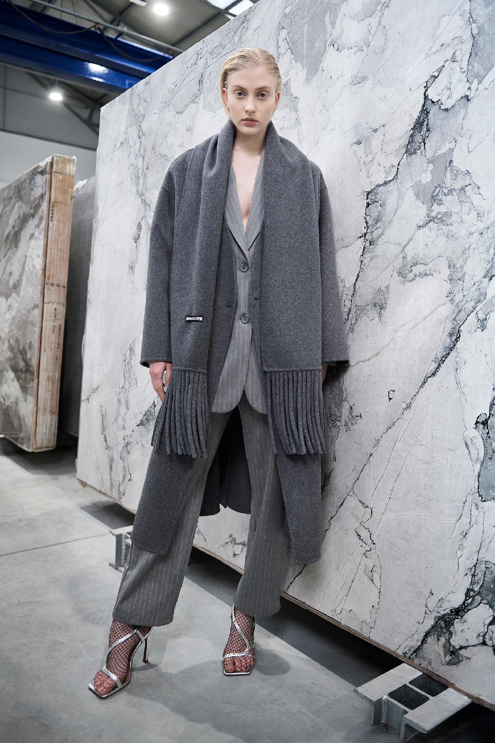 Soallure CAPPOTTO IN LANA CON SCIARPA